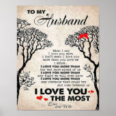 Love Quote voor Husband Gift Idea, Husband Birthda Poster (Voorkant)