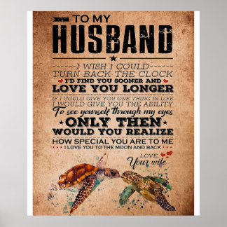 Love Quote voor Husband Gift Idea, Husband Birthda Poster