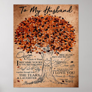 Love Quote voor Husband Gift Idea, Husband Birthda Poster