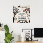 Love Quote voor Husband Gift Idea, Husband Birthda Poster (Thuiskantoor)