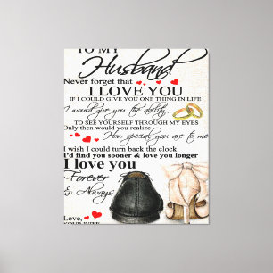 Love Quote voor Husband   Lovely Family Decor Cade Canvas Afdruk
