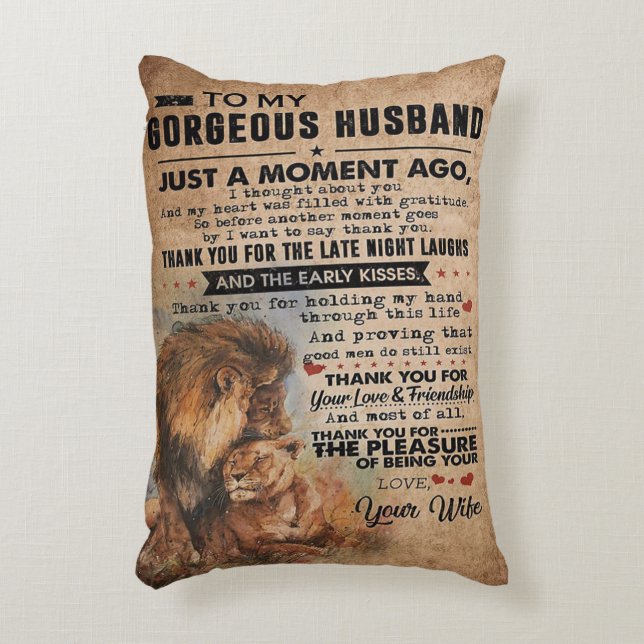 Love Quote voor Husband | Lovely Gift Accent Kussen (Voorkant(Verticaal))