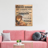 Love Quote voor Husband | Lovely Gift Canvas Afdruk (Insitu (Woonkamer))