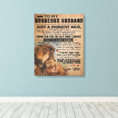 Love Quote voor Husband | Lovely Gift Canvas Afdruk (Insitu (Houten vloer))