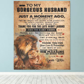 Love Quote voor Husband | Lovely Gift Canvas Afdruk (Insitu (Houten vloer))