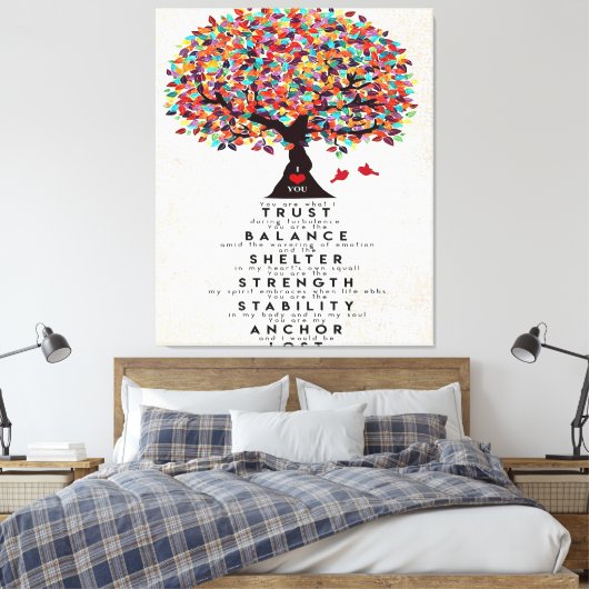 Love Quote voor Husband | Lovely Gift Canvas Afdruk (Insitu (Slaapkamer))