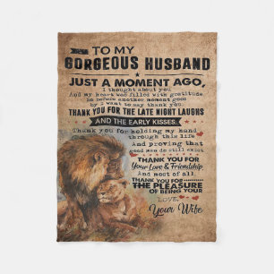 Love Quote voor Husband   Lovely Gift Fleece Deken