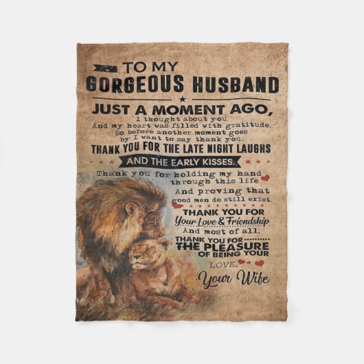 Love Quote voor Husband | Lovely Gift Fleece Deken (Voorkant)