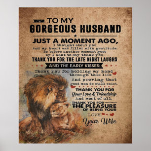 Love Quote voor Husband   Lovely Gift Poster