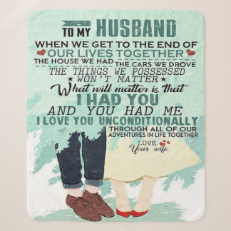 Love Quote voor Husband | Lovely Gift Sherpa Deken