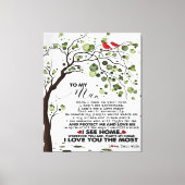 Love Quote voor Husband | Naar mijn Man Cadeft Canvas Afdruk (Voorkant)