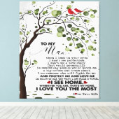 Love Quote voor Husband | Naar mijn Man Cadeft Canvas Afdruk (Insitu (Houten vloer))