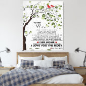 Love Quote voor Husband | Naar mijn Man Cadeft Canvas Afdruk (Insitu (Slaapkamer))