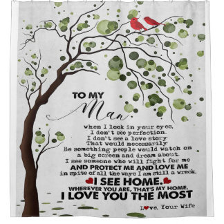 Love Quote voor Husband | Naar mijn Man Cadeft Douchegordijn