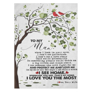Love Quote voor Husband Naar mijn Man Cadeft Tafelkleed