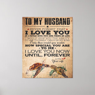 Love Quote voor Husband Perfect Couple Cft Canvas Afdruk