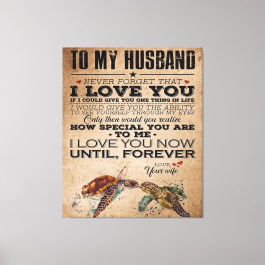 Love Quote voor Husband | Perfect Couple Cft Canvas Afdruk (Voorkant)