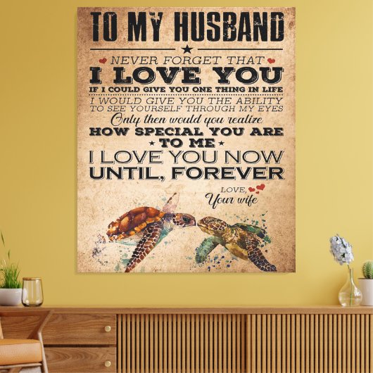 Love Quote voor Husband | Perfect Couple Cft Canvas Afdruk (Insitu (Woonkamer))
