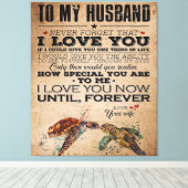 Love Quote voor Husband | Perfect Couple Cft Canvas Afdruk (Insitu (Houten vloer))