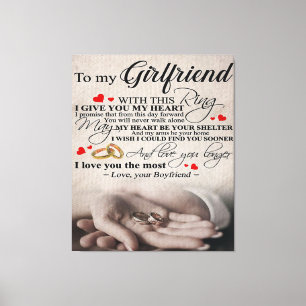 Love Quote voor Vriendin   Beste cadeau voor vrouw Canvas Afdruk