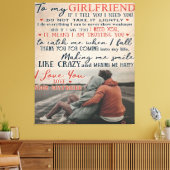 Love Quote voor Vriendin | Beste cadeau voor vrouw Canvas Afdruk (Insitu (Woonkamer))