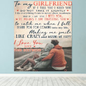Love Quote voor Vriendin | Beste cadeau voor vrouw Canvas Afdruk (Insitu (Houten vloer))