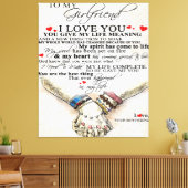 Love Quote voor Vriendin | Beste cadeau voor vrouw Canvas Afdruk (Insitu (Woonkamer))