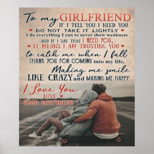 Love Quote voor Vriendin   Beste cadeau voor vrouw Poster