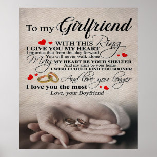 Love Quote voor Vriendin   Beste cadeau voor vrouw Poster