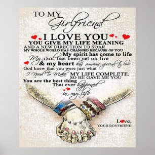 Love Quote voor Vriendin   Beste cadeau voor vrouw Poster