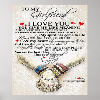 Love Quote voor Vriendin | Beste cadeau voor vrouw Poster