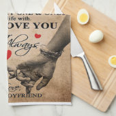 Love Quote voor Vriendin | Beste cadeau voor vrouw Theedoek (Quarter Fold)