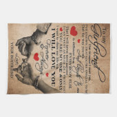 Love Quote voor Vriendin | Beste cadeau voor vrouw Theedoek (Horizontaal)