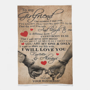 Love Quote voor Vriendin   Beste cadeau voor vrouw Theedoek
