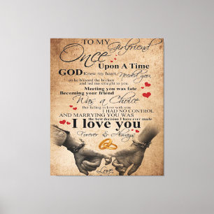 Love Quote voor Vriendin Cadeau van de familie C Canvas Afdruk