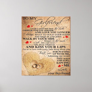 Love Quote voor Vriendin   Cadeau van de familie C Canvas Afdruk