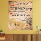 Love Quote voor Vriendin | Cadeau van de familie C Canvas Afdruk (Insitu (Woonkamer))