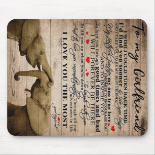 Love Quote voor Vriendin Cadeau van de familie C Muismat