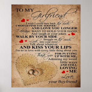 Love Quote voor Vriendin Cadeau van de familie C Poster
