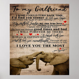 Love Quote voor Vriendin   Cadeau van de familie C Poster