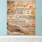 Love Quote voor Vriendin | cadeau voor overeenkome Canvas Afdruk (Insitu (Houten vloer))