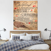 Love Quote voor Vriendin | cadeau voor overeenkome Canvas Afdruk (Insitu (Slaapkamer))