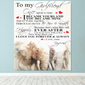 Love Quote voor Vriendin | Cute Decor Cft Canvas Afdruk (Insitu (Houten vloer))