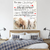 Love Quote voor Vriendin | Cute Decor Cft Canvas Afdruk (Insitu (Slaapkamer))