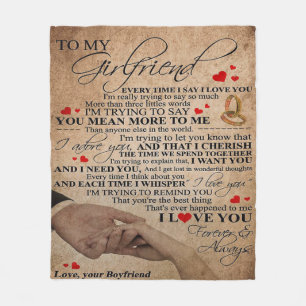 Love Quote voor Vriendin Cute Decor Cft Fleece Deken