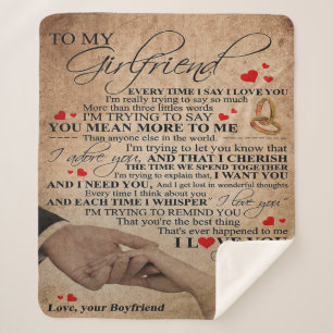 Love Quote voor Vriendin Cute Decor Cft Sherpa Deken