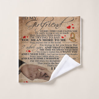 Love Quote voor Vriendin | Cute Decor Cft Washandje