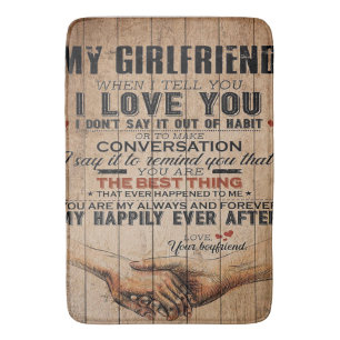 Love Quote voor Vriendin Funny Quottes Gift Badmat