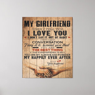 Love Quote voor Vriendin   Funny Quottes Gift Canvas Afdruk