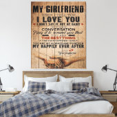 Love Quote voor Vriendin | Funny Quottes Gift Canvas Afdruk (Insitu (Slaapkamer))